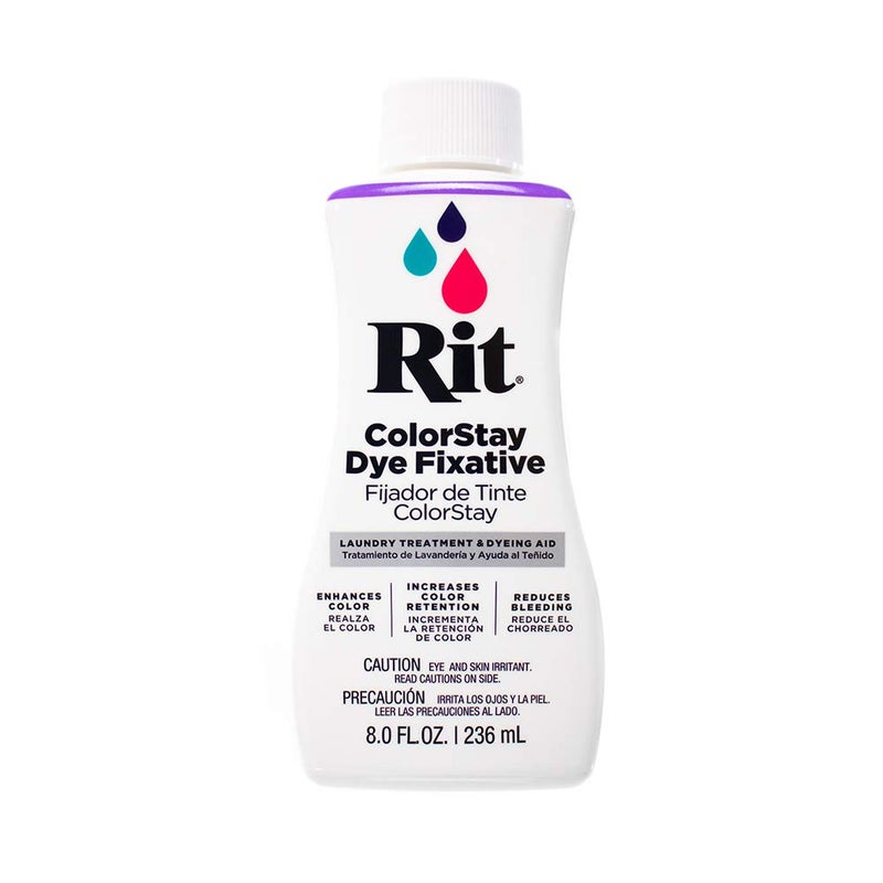 Craft County Rit ColorStay Dye Fixative Enhances and Retain Colors Reduces Bleeding Great for Most Fabric for Dye Projects for Recently Dyed Fabric for Durability (8z) - Image 1